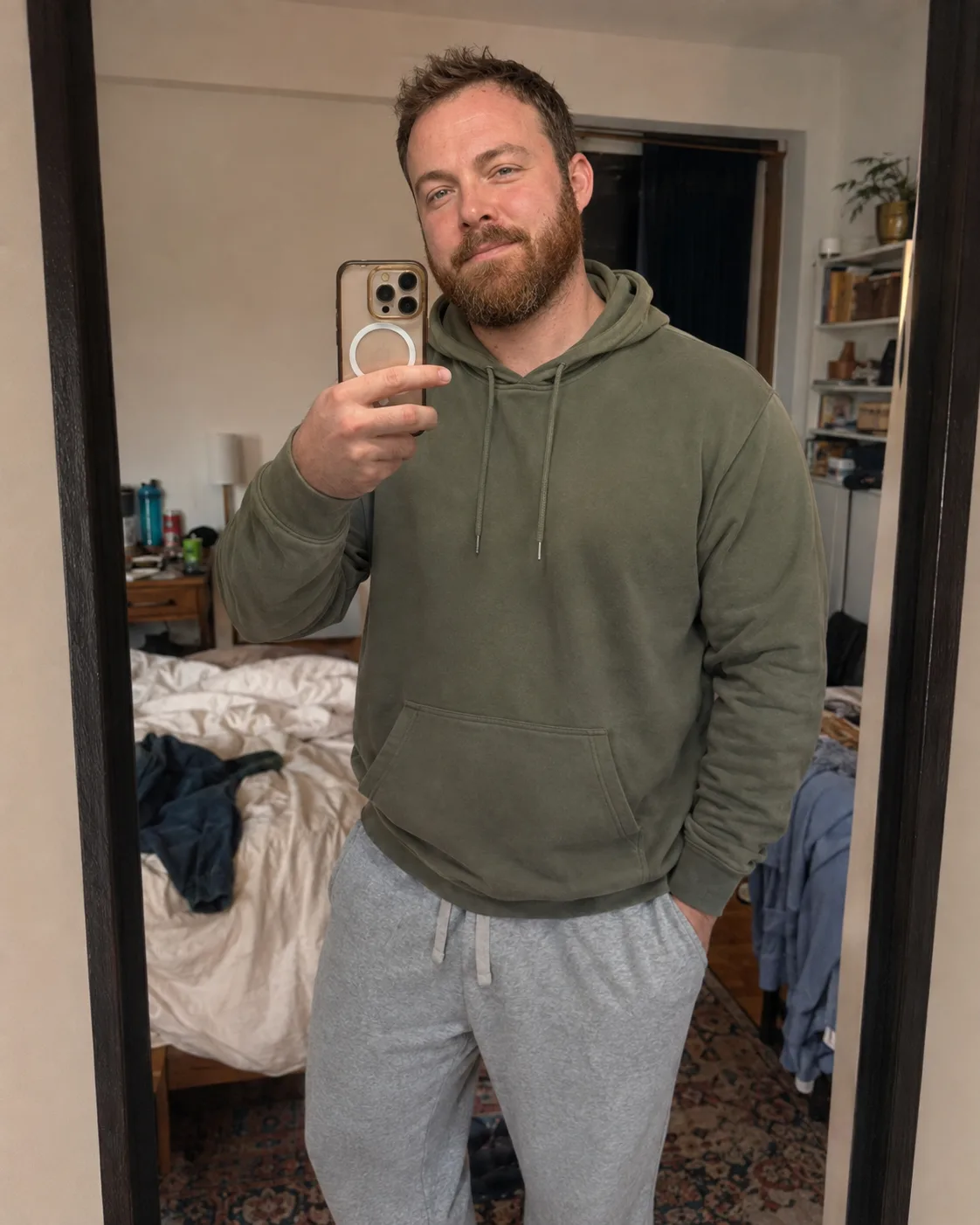 Man's original selfie before AI dating photo transformation - set 2, photo 2